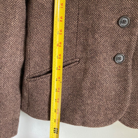 Chaps women’s wool blend brown tweed coat - Picture 6 of 8